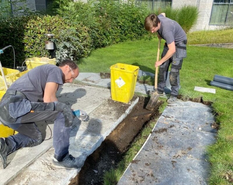 Reparation dun dallage exterieur a evere 4
